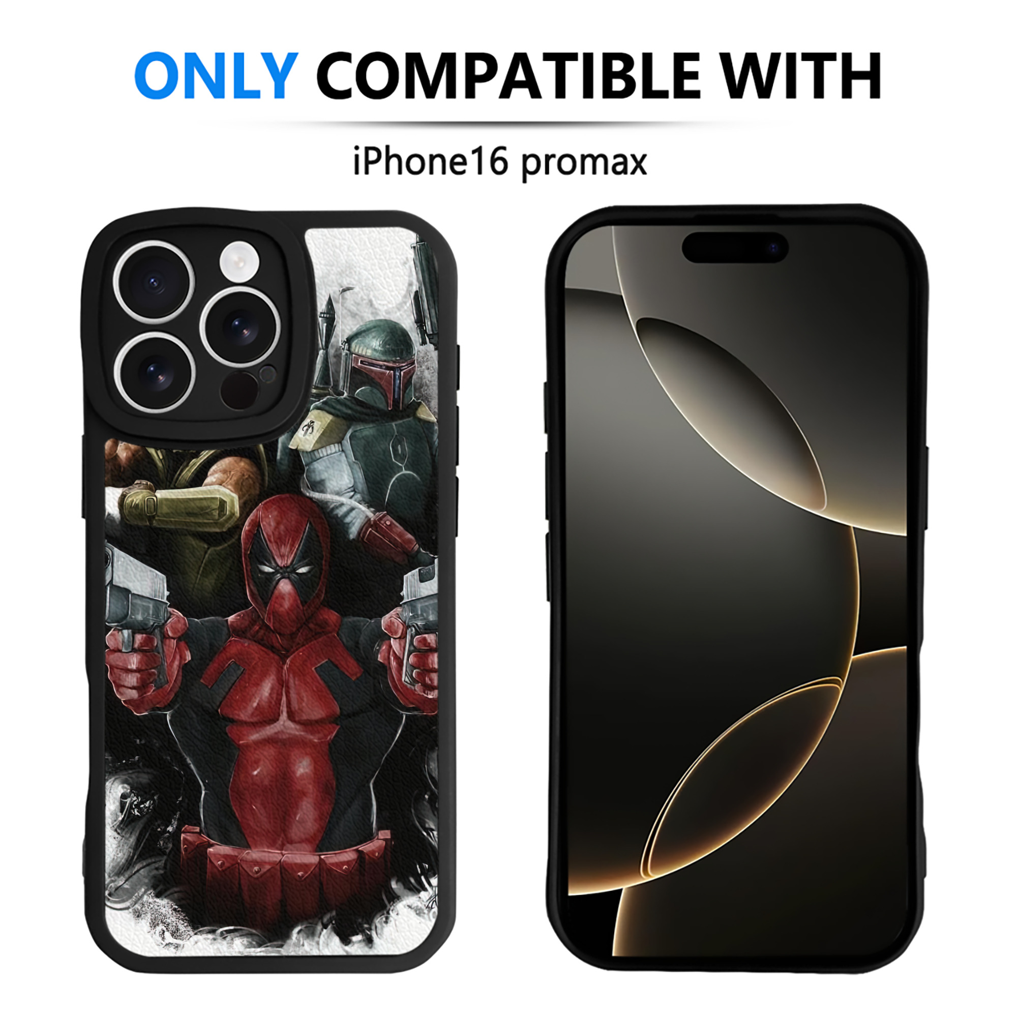 （画像用） Deadpool デッドプール 【iPhone 16シリーズ対応】シリコンスマホケース（レザー調） 材質：シリコン